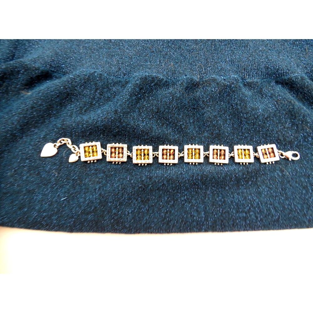 Vintage Brighton Abacus Panel Link Bracelet Y2K EUC - Picture 5 of 6